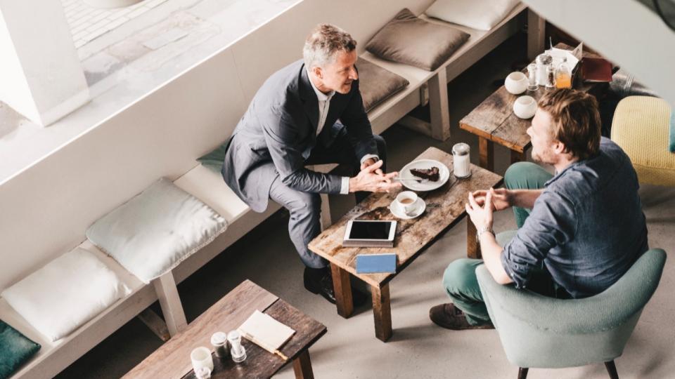 people having coffee